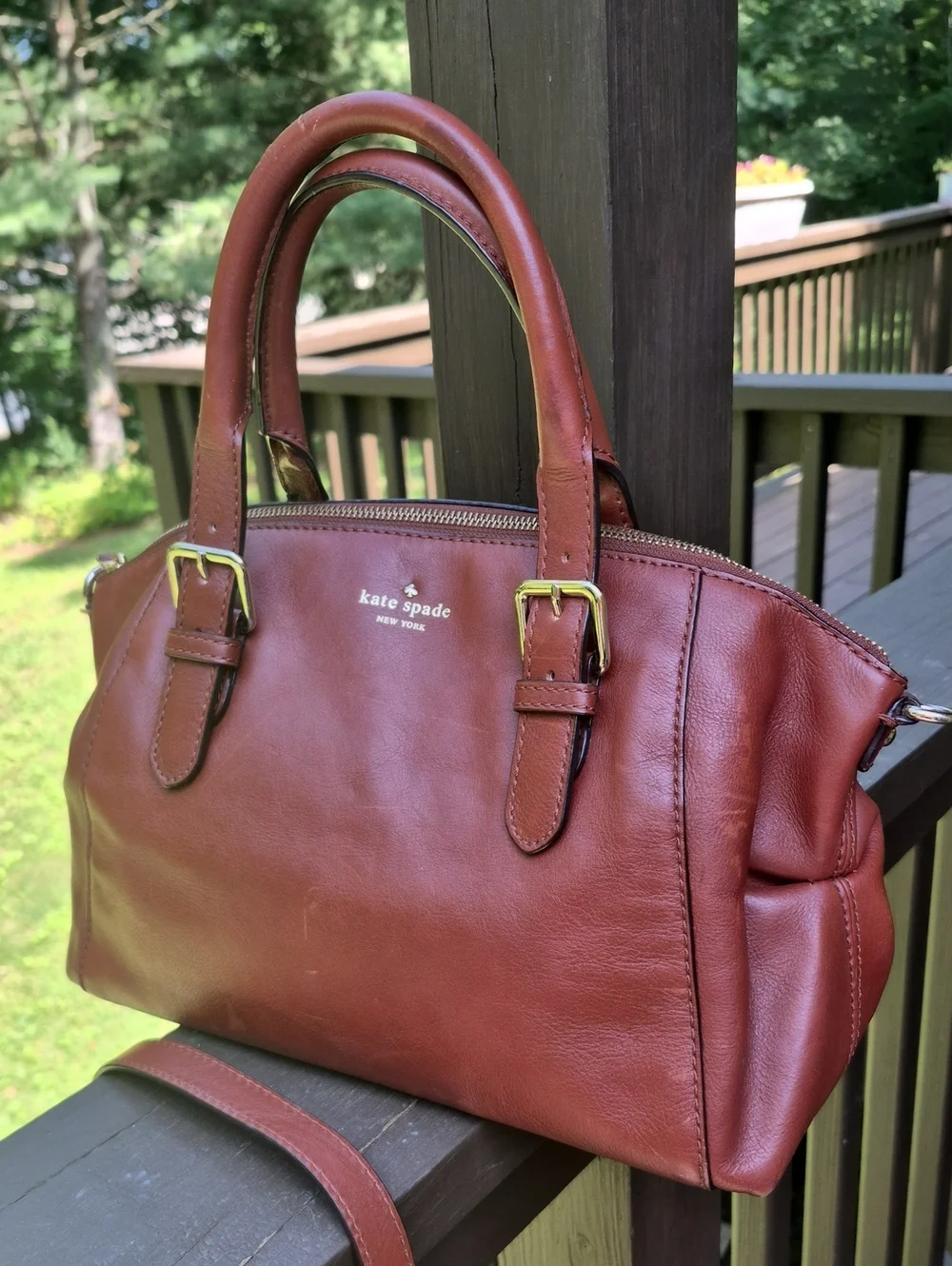 Kate Spade New York Brighton Park Sloan Small Satchel Bag Dark Roast